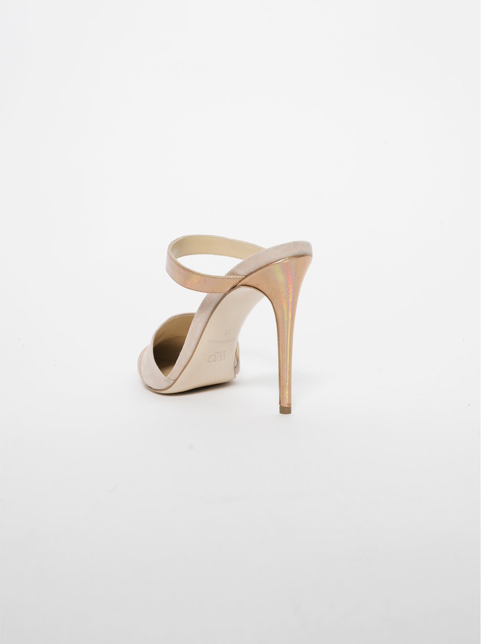 WO MILANO Decolleté in suede e pelle Cipria / Rame Latest stili