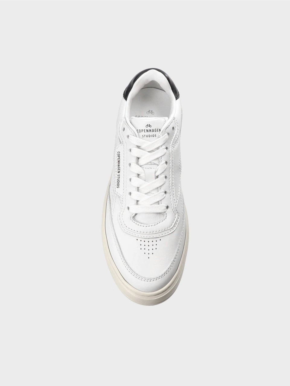 COPENHAGEN Sneakers in Pelle con Suola Bold Bianco/Nero Solo un giorno rimasto