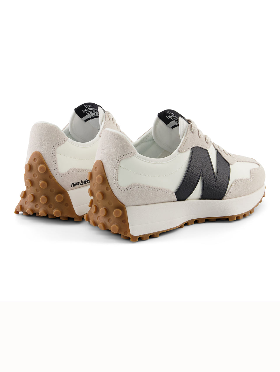 NEW BALANCE Sneakers Retrò 327 in Pelle Bianco/Nero Enormi sconti