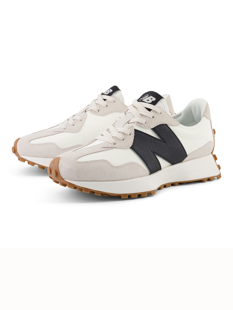 NEW BALANCE Sneakers Retrò 327 in Pelle Bianco/Nero Enormi sconti