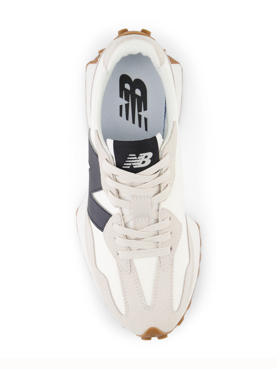 NEW BALANCE Sneakers Retrò 327 in Pelle Bianco/Nero Enormi sconti
