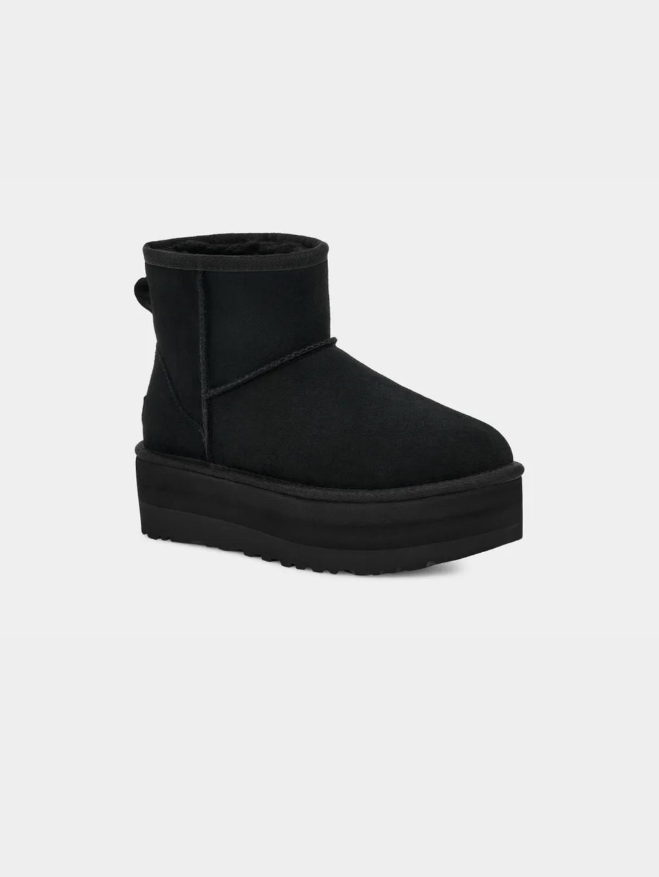 UGG Stivaletti in Montone con Plateau Mini Classic Nero Vendita
