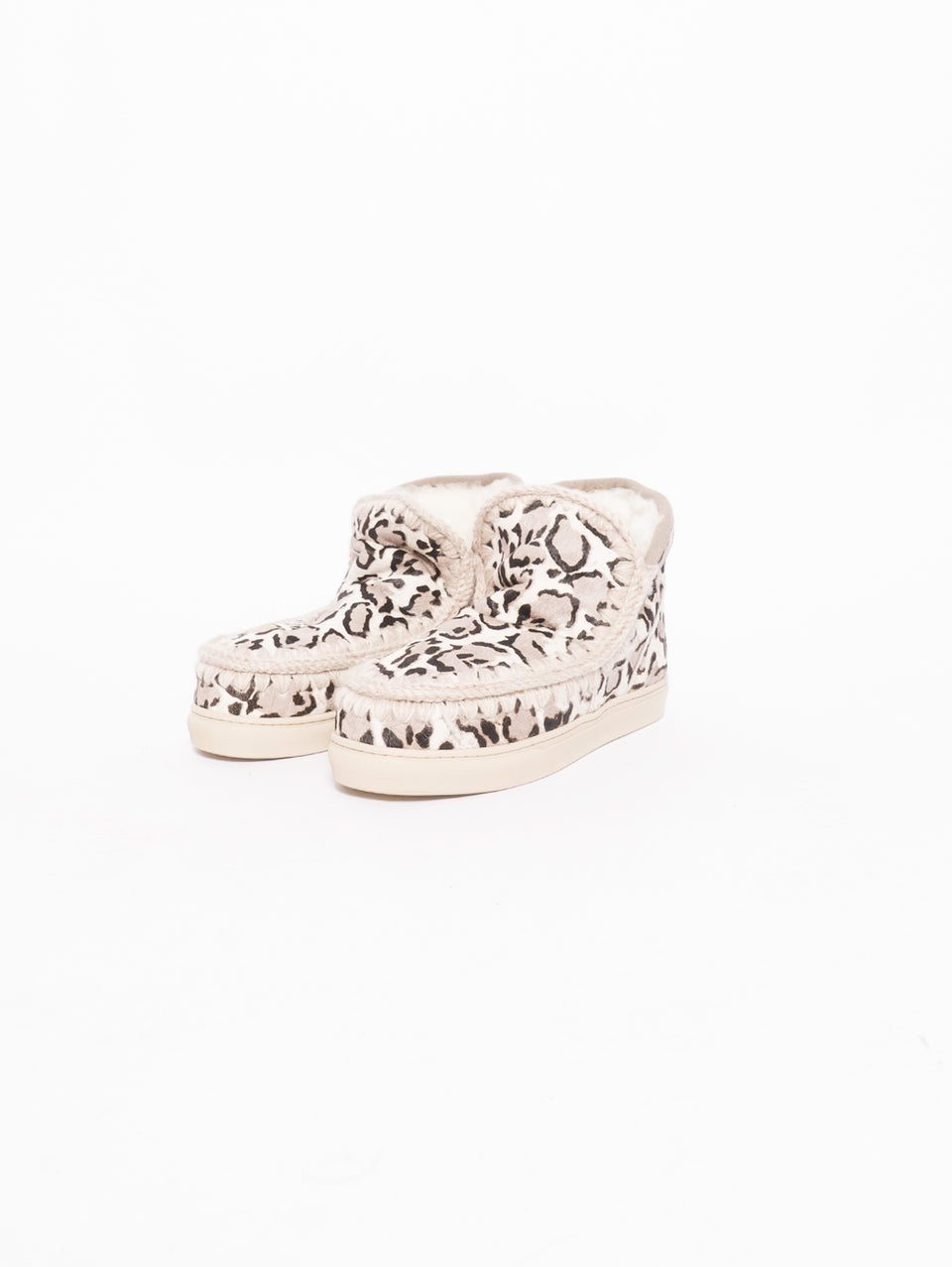 MOU Stivaletto con Stampe Leopardate Beige Fino Al -60%