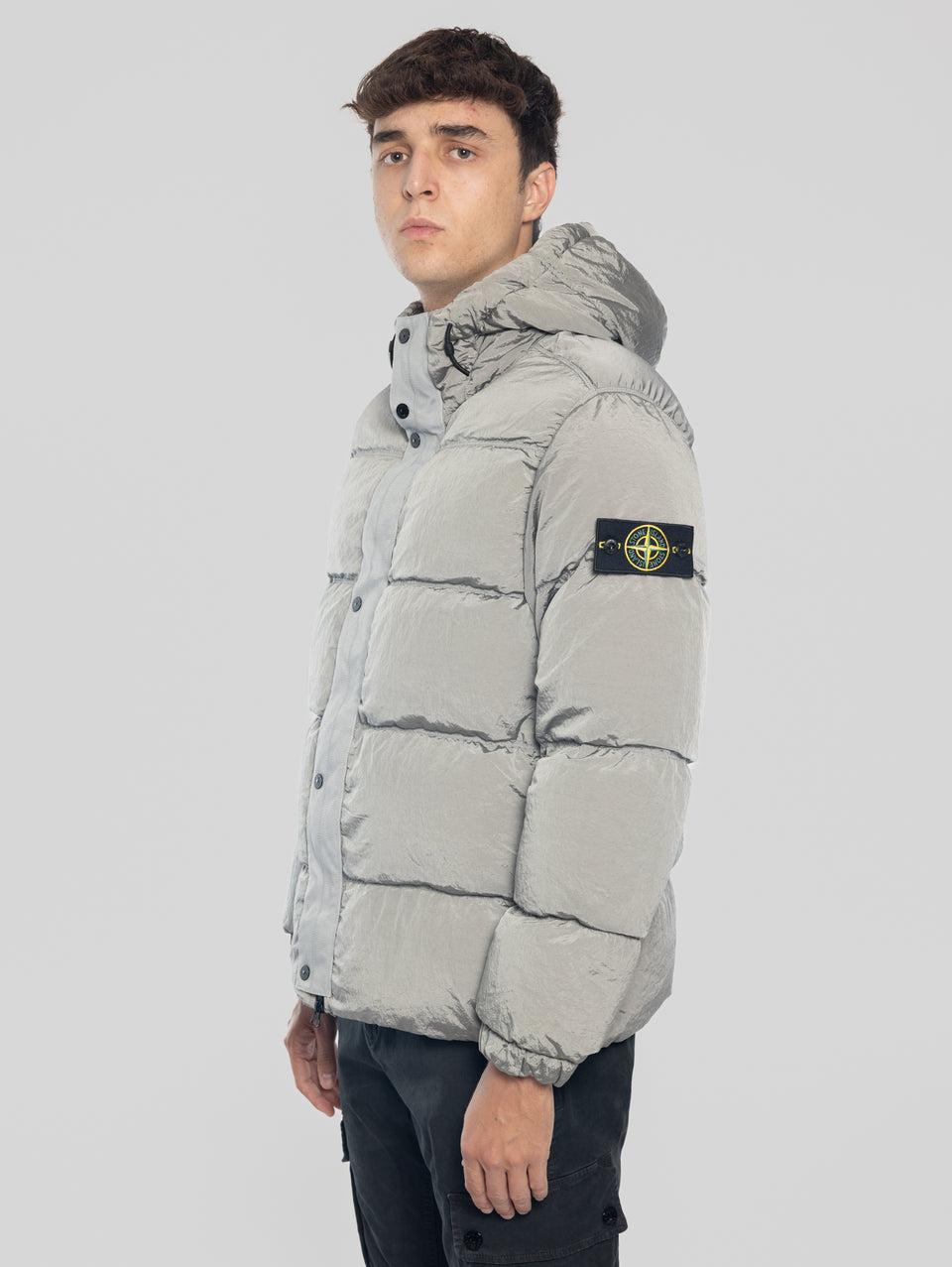 STONE ISLAND Giacca in Tessuto Nylon Metal con Cappuccio Grigio Novità