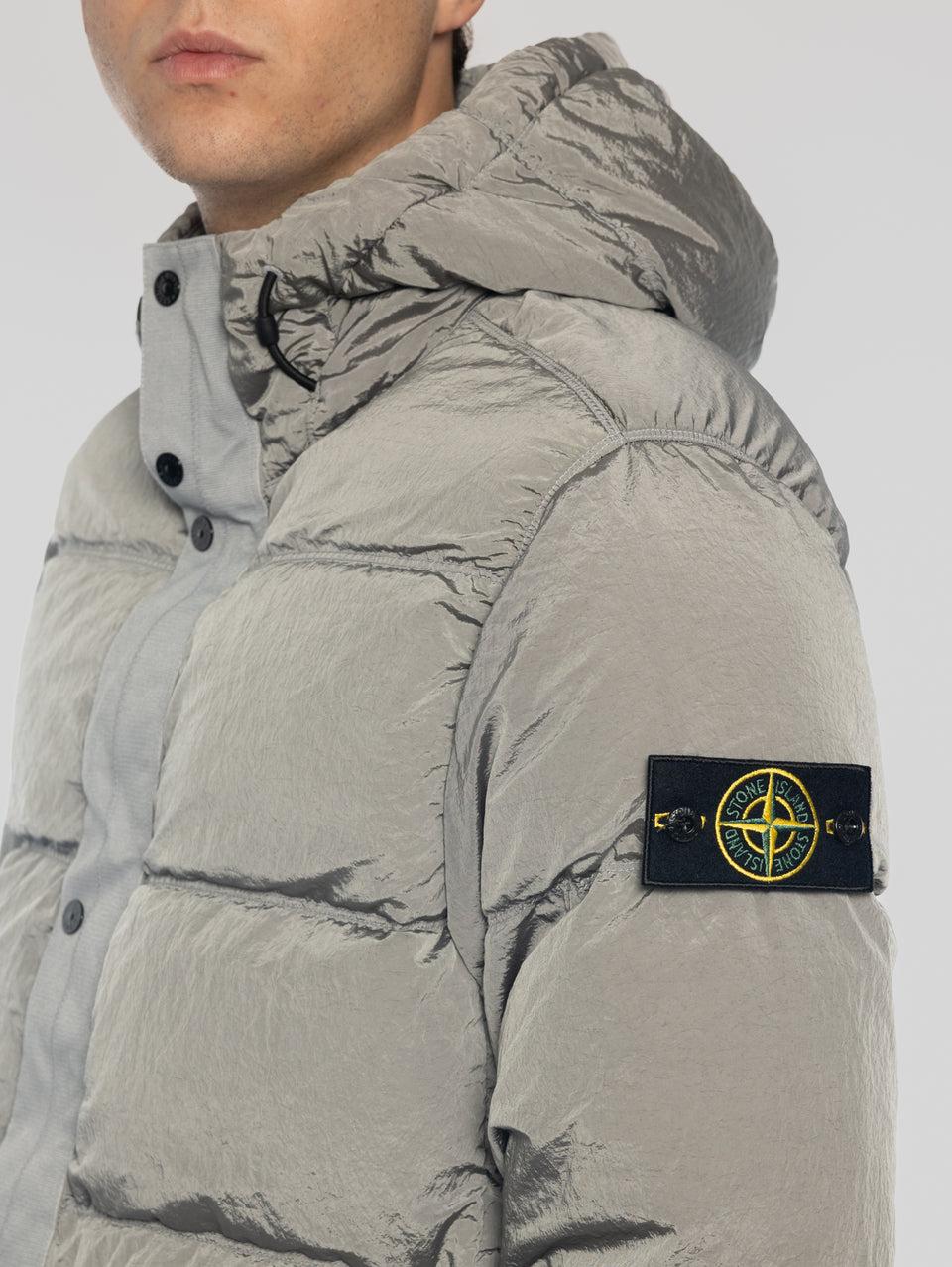 STONE ISLAND Giacca in Tessuto Nylon Metal con Cappuccio Grigio Novità