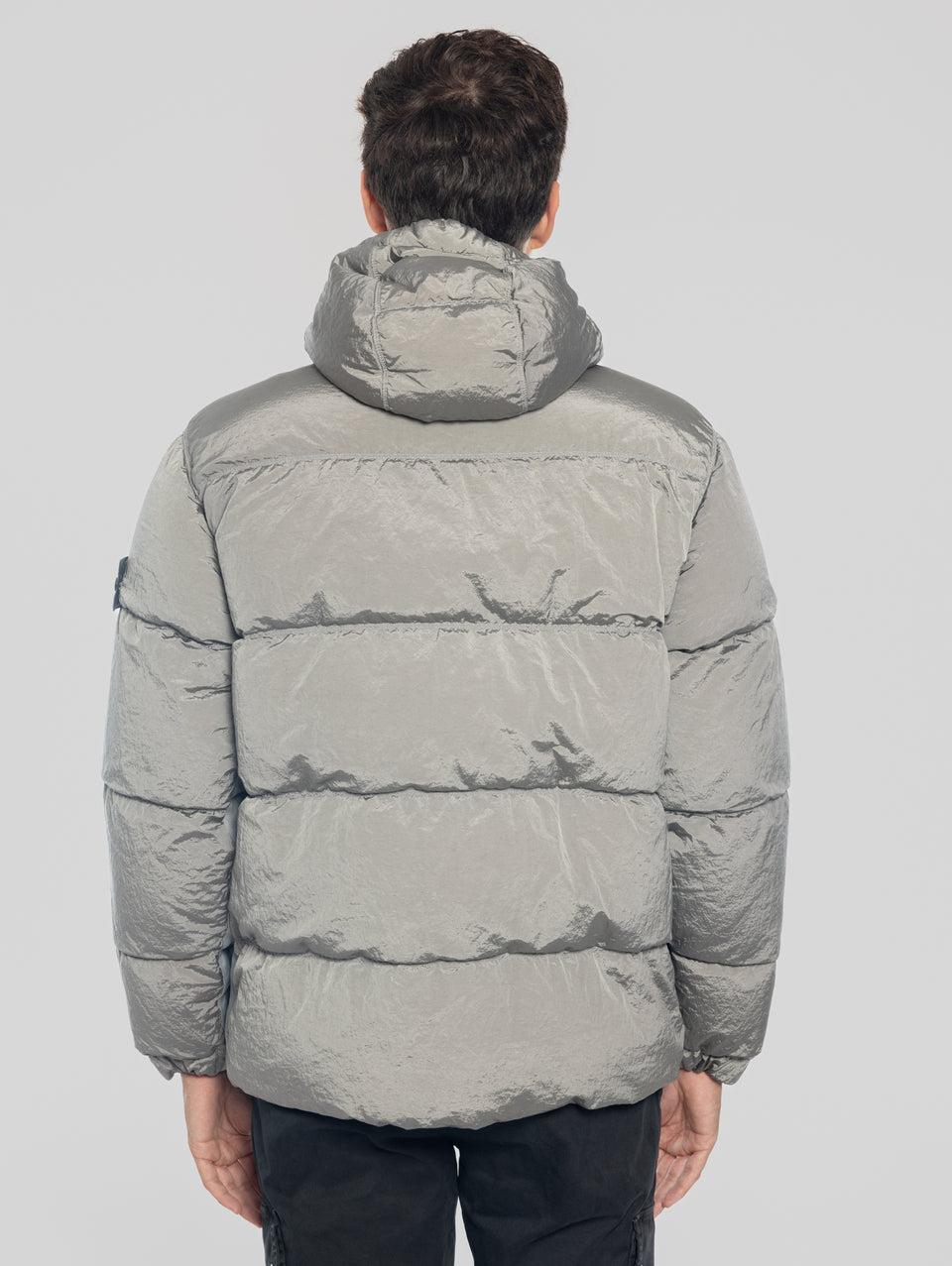 STONE ISLAND Giacca in Tessuto Nylon Metal con Cappuccio Grigio Novità