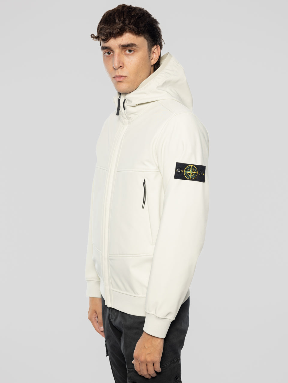 STONE ISLAND Giacca con Cappuccio in Membrana Performante Stucco Economico