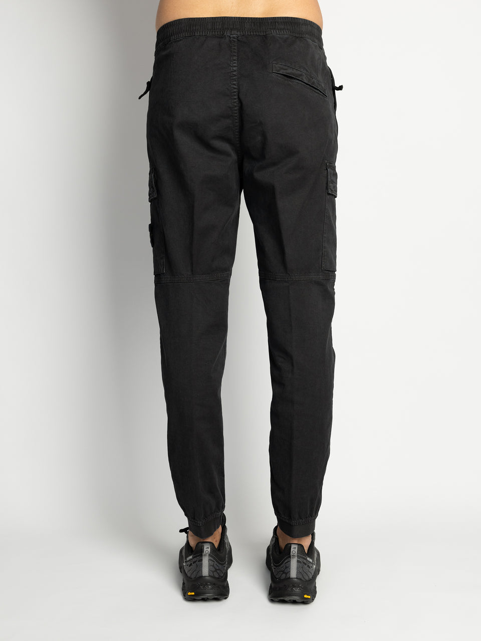 STONE ISLAND Pantaloni Cargo con Elastico Nero Vendite Flash
