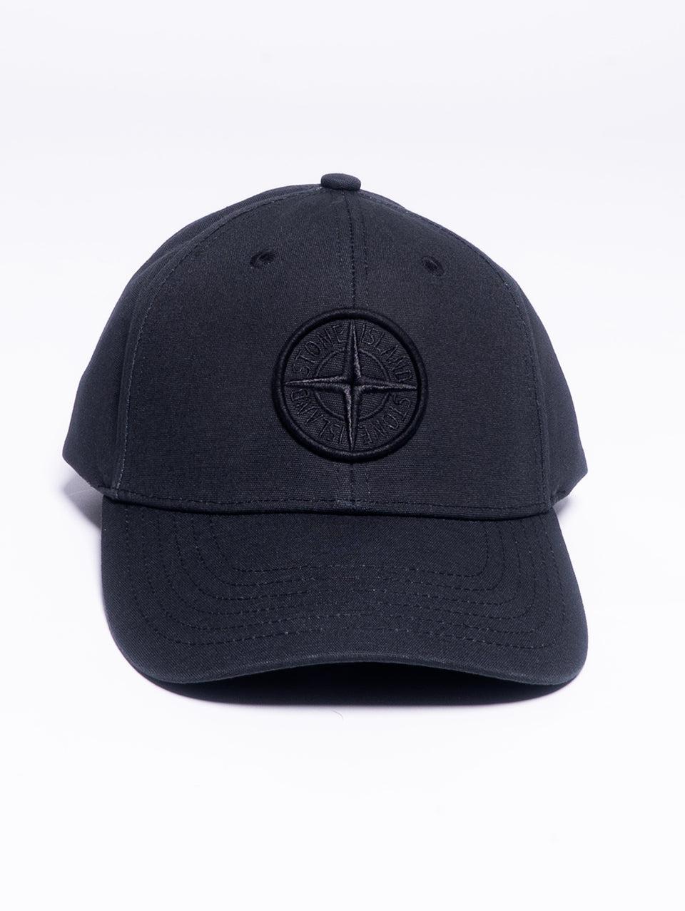 STONE ISLAND Cappello in Reps di Cotone Nero Negozio