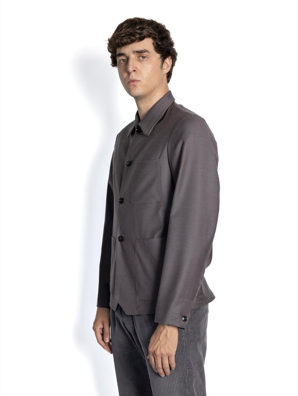 BARENA VENEZIA Overshirt in Flanella Malva Negozio online di fabbrica