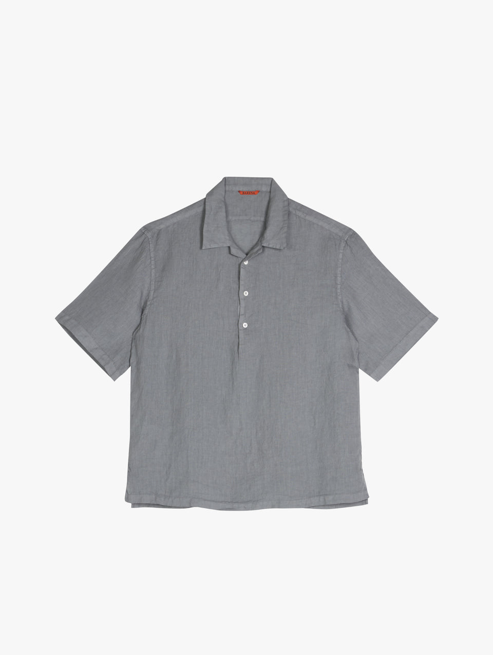 BARENA VENEZIA Camicia Mola Maniche Corte in Lino Cenere Fornitura limitata