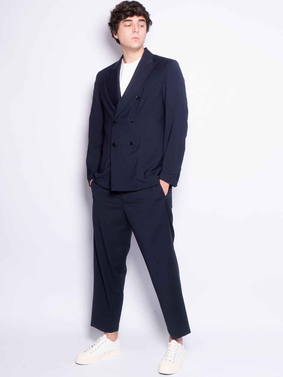 BARENA VENEZIA Pantaloni Jogger Relaxed Lana Ameo Blu Offerta per la Festa della Mamma