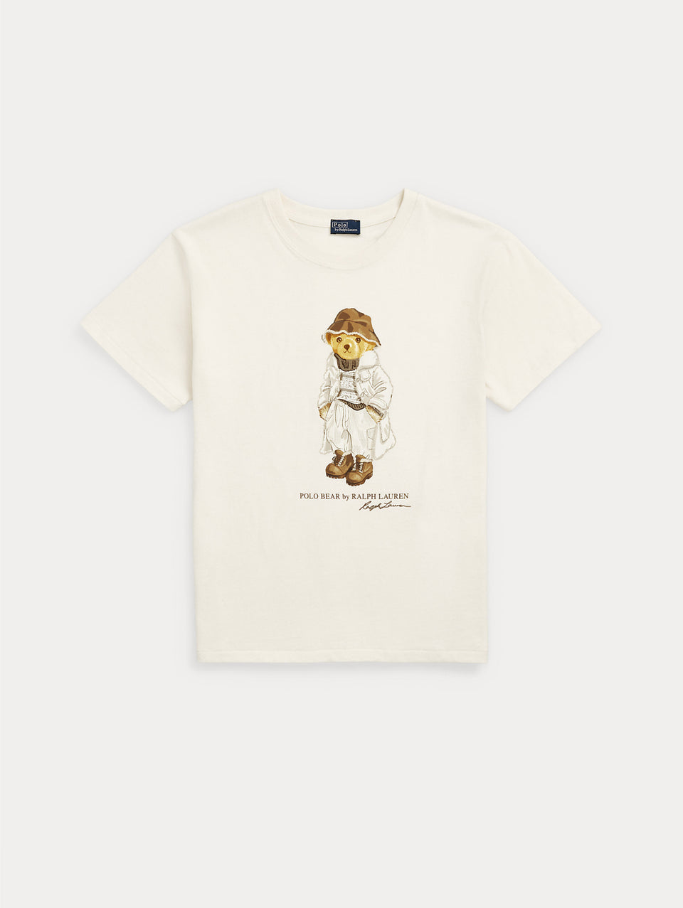 RALPH LAUREN T-shirt con Stampa Polo Bear Crema Smaltimento dello stoccaggio