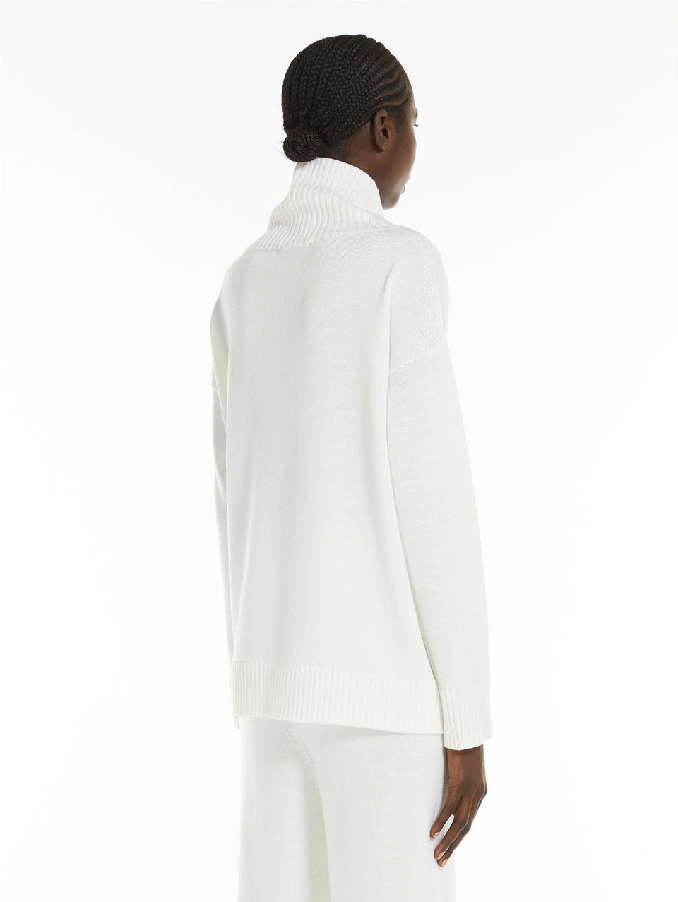 MAX MARA LEISURE Maglia Morbida in Lana Bianco Fino al 65% di sconto