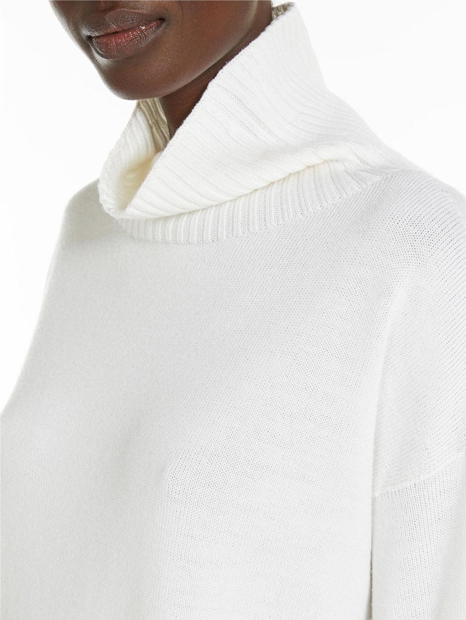 MAX MARA LEISURE Maglia Morbida in Lana Bianco Fino al 65% di sconto