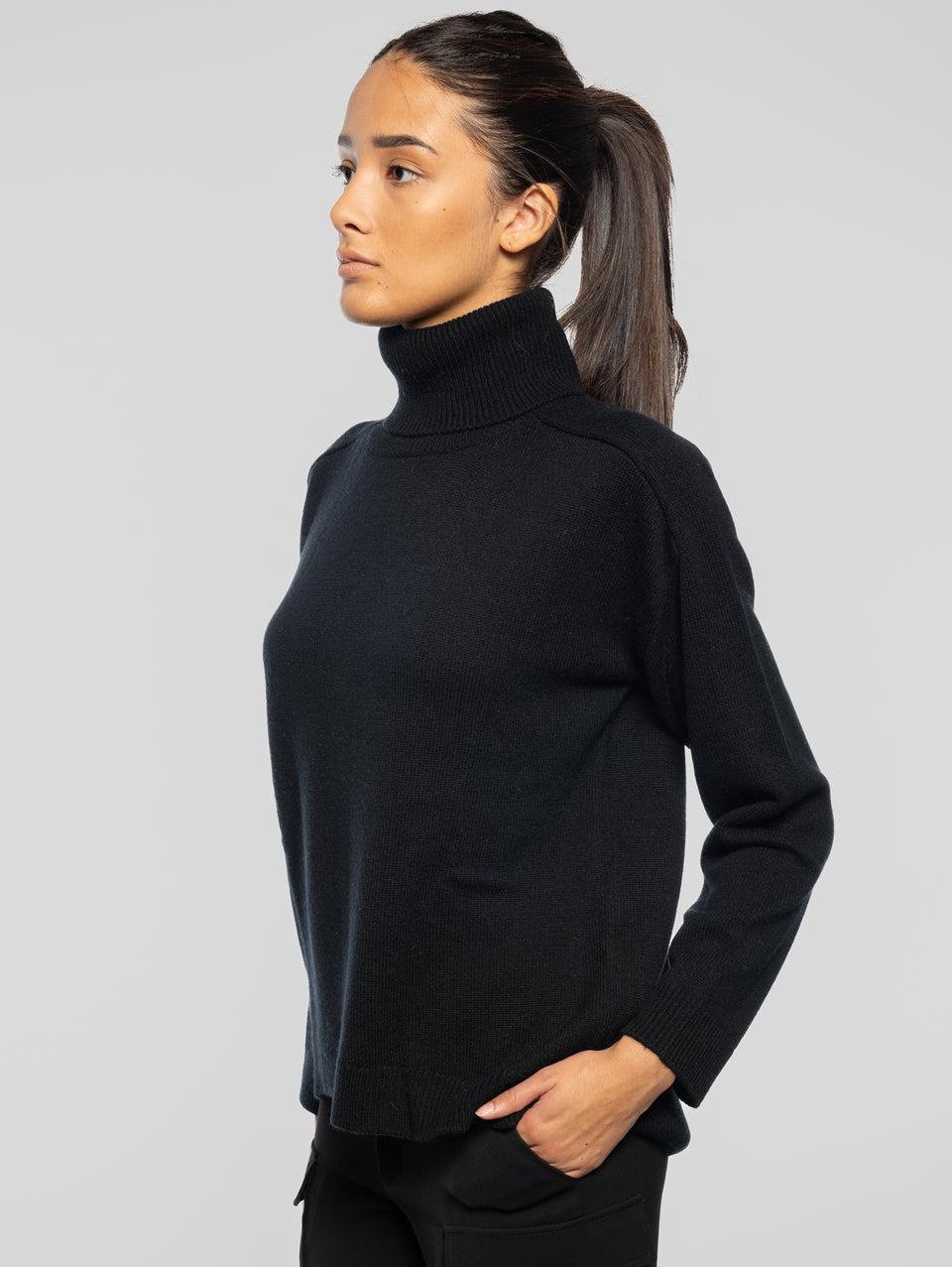 P.A.R.O.S.H. Maglia Collo Alto in Lana Nero Fino al 55% di sconto