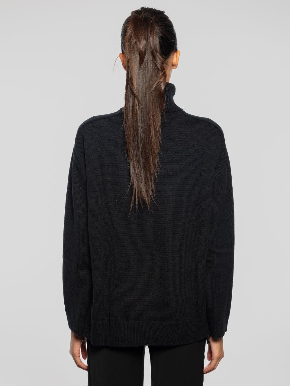 P.A.R.O.S.H. Maglia Collo Alto in Lana Nero Fino al 55% di sconto