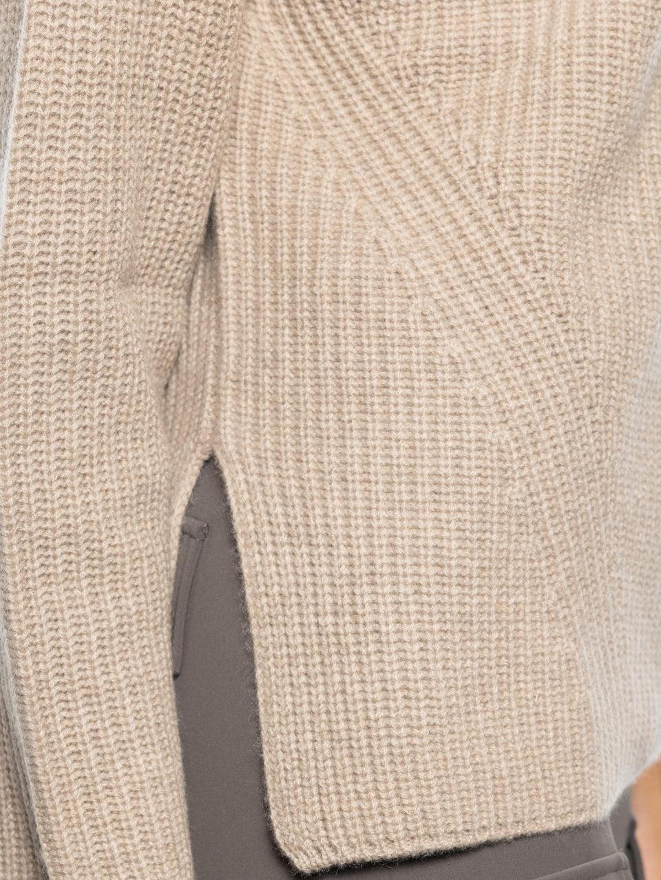 P.A.R.O.S.H. Maglia Collo Alto in Cashmere Beige Trasporto libero internazionale