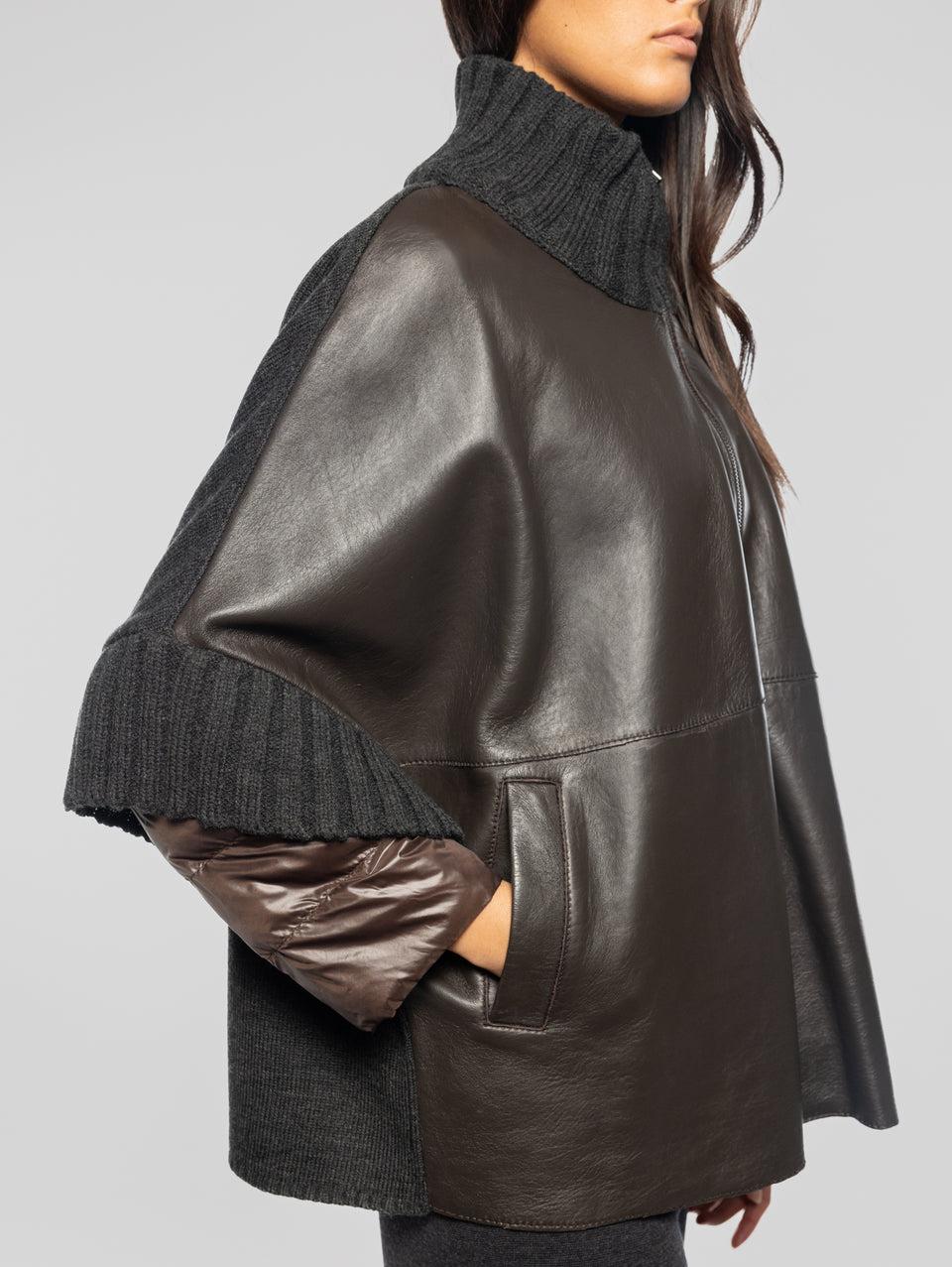 P.A.R.O.S.H. Mantella in Pelle con Piumino Removibile Testa di Moro 50% di sconto per tempo limitato