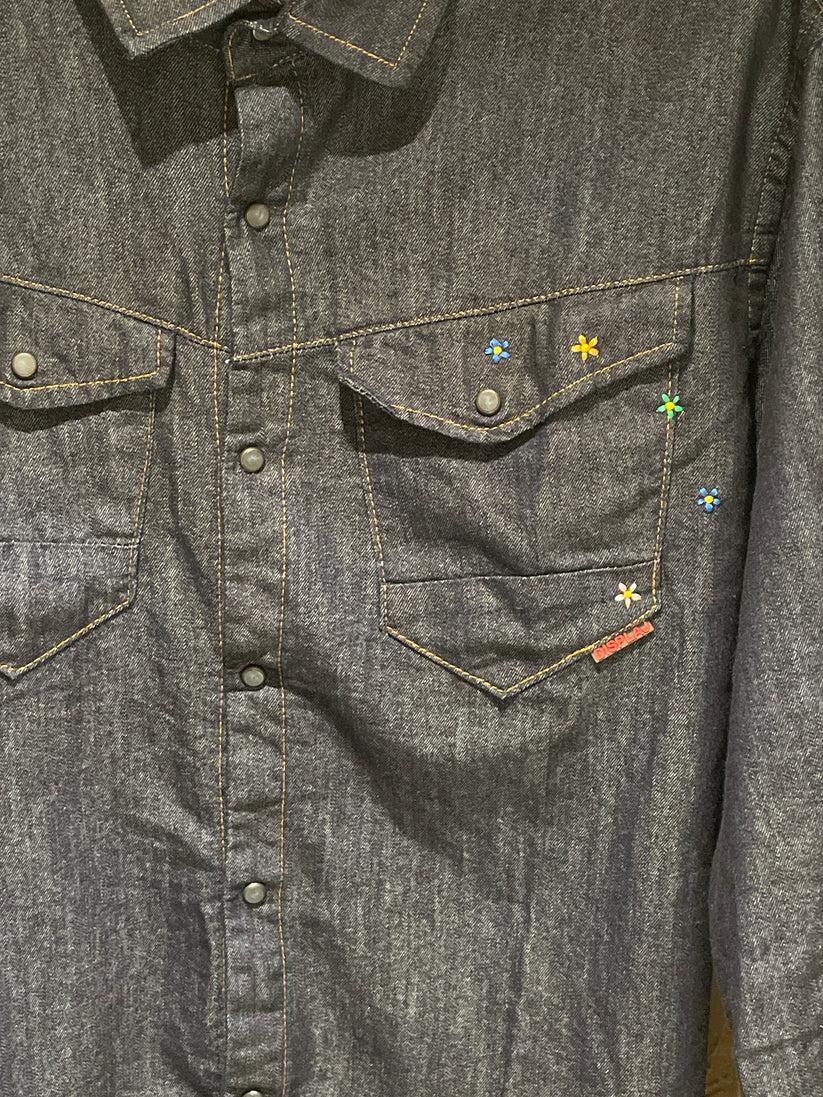 Underground Couture Camicia Denim Displaj In Vendita