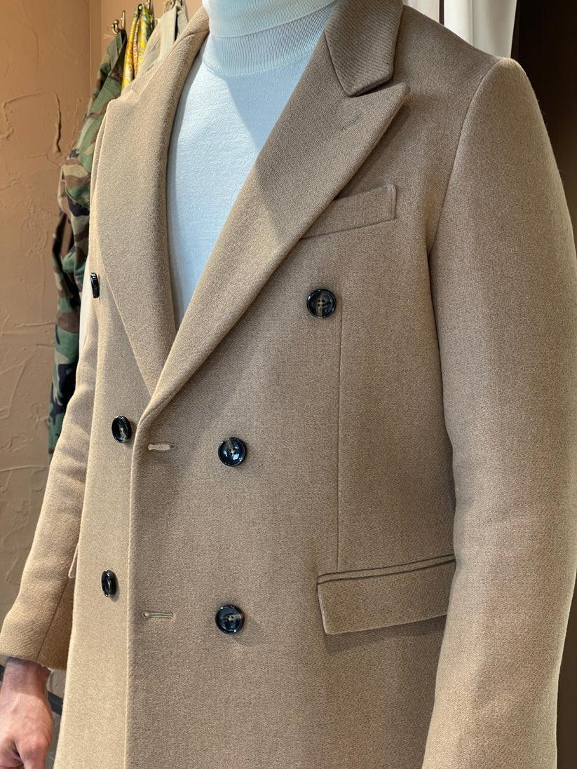Underground Couture Cappotto Cammello Doppiopetto In Linea