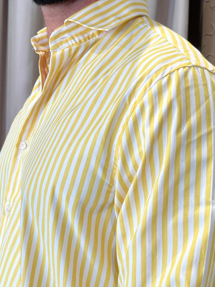 Underground Couture Camicia Riga Gialla Nuova