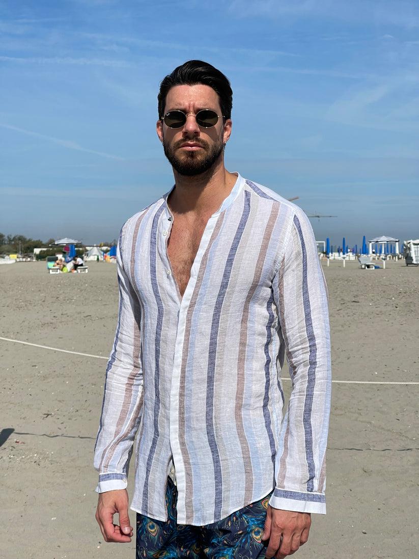 Underground Couture Camicia Lino Coreana Riga Italia