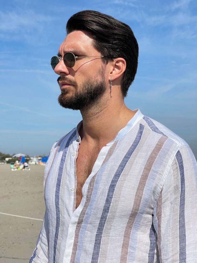 Underground Couture Camicia Lino Coreana Riga Italia