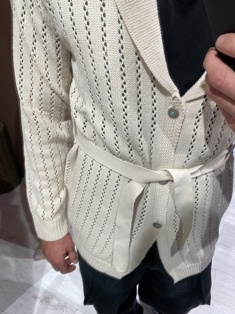 Underground Couture Cardigan Traforato Panna Spedizione Gratuita