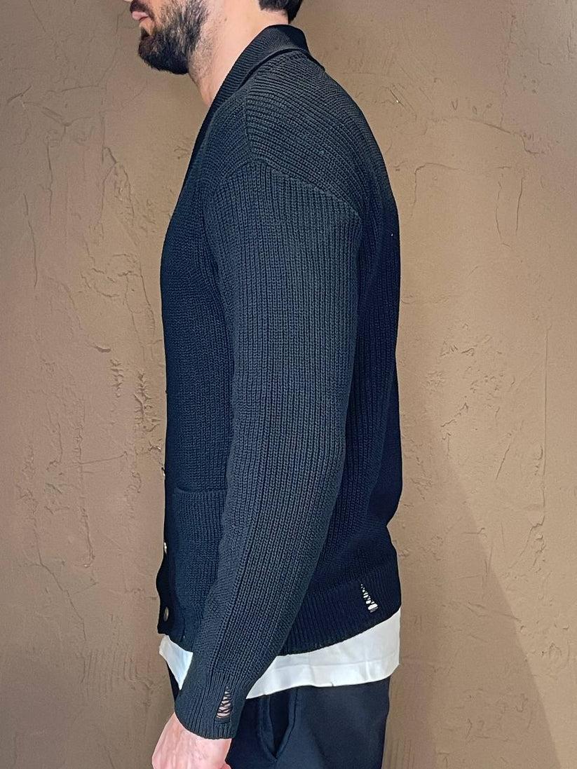 Underground Couture Cardigan Filo Nero Acquista Ora