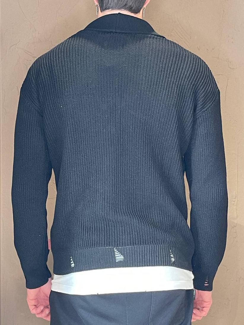 Underground Couture Cardigan Filo Nero Acquista Ora