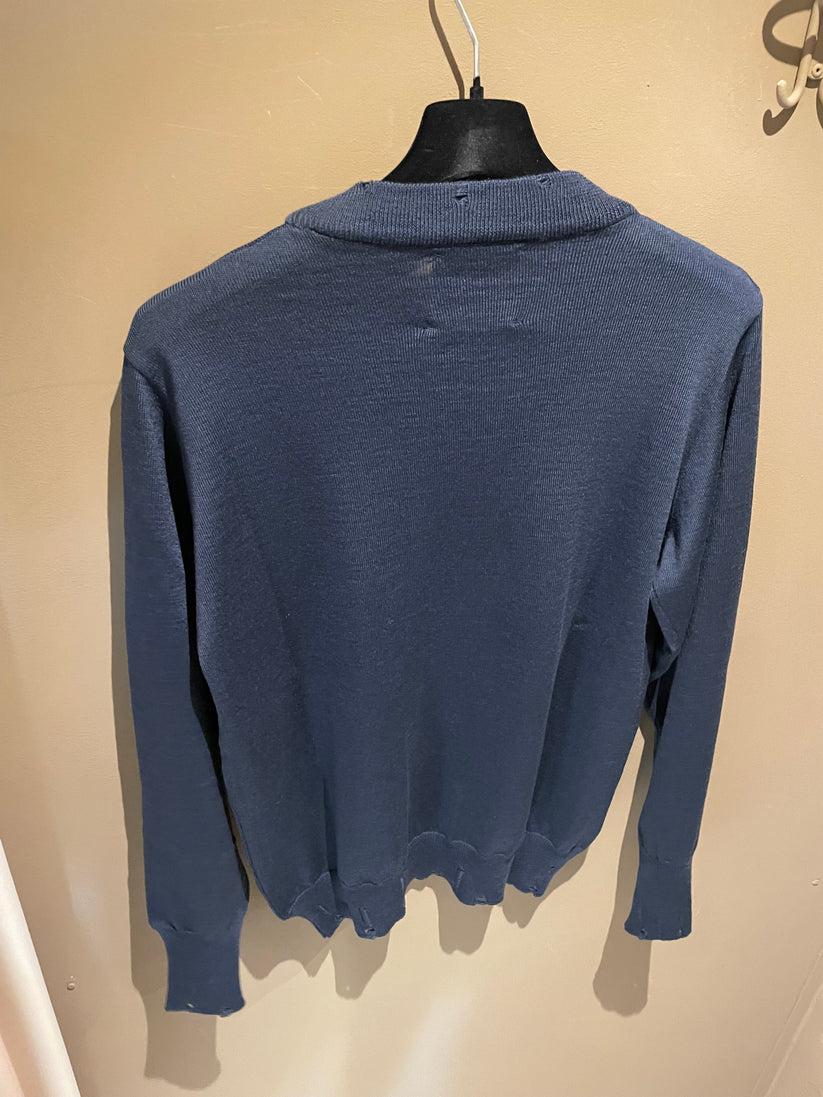 Underground Couture Maglione Blu Rotture Shopping Online