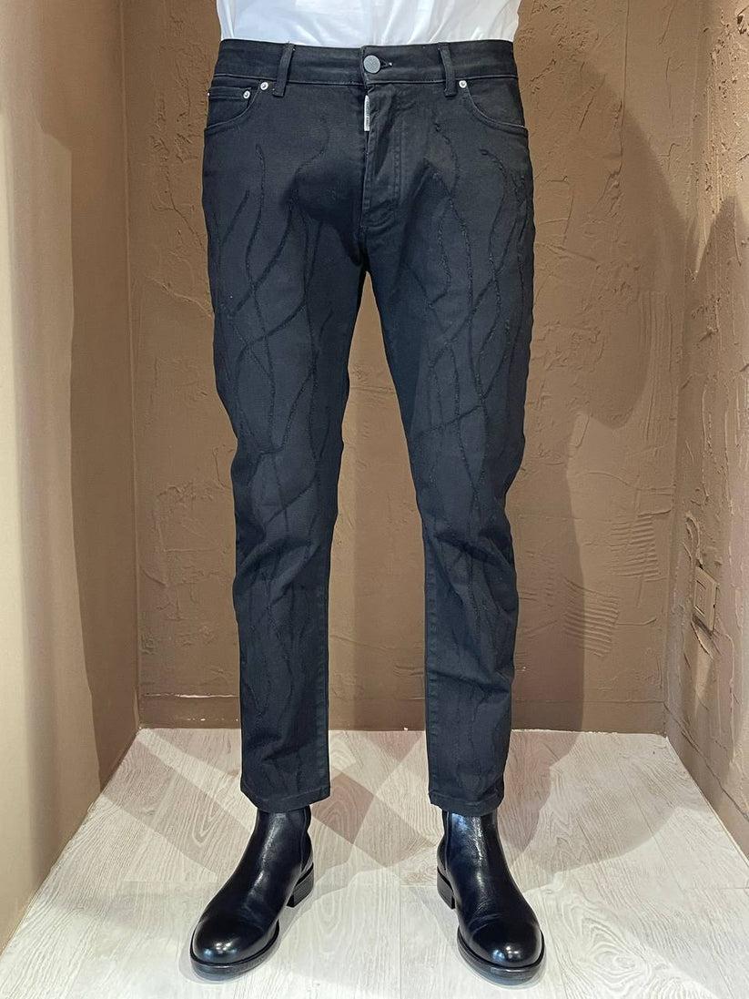 Underground Couture Jeans Bull nero Laser Negozi Online