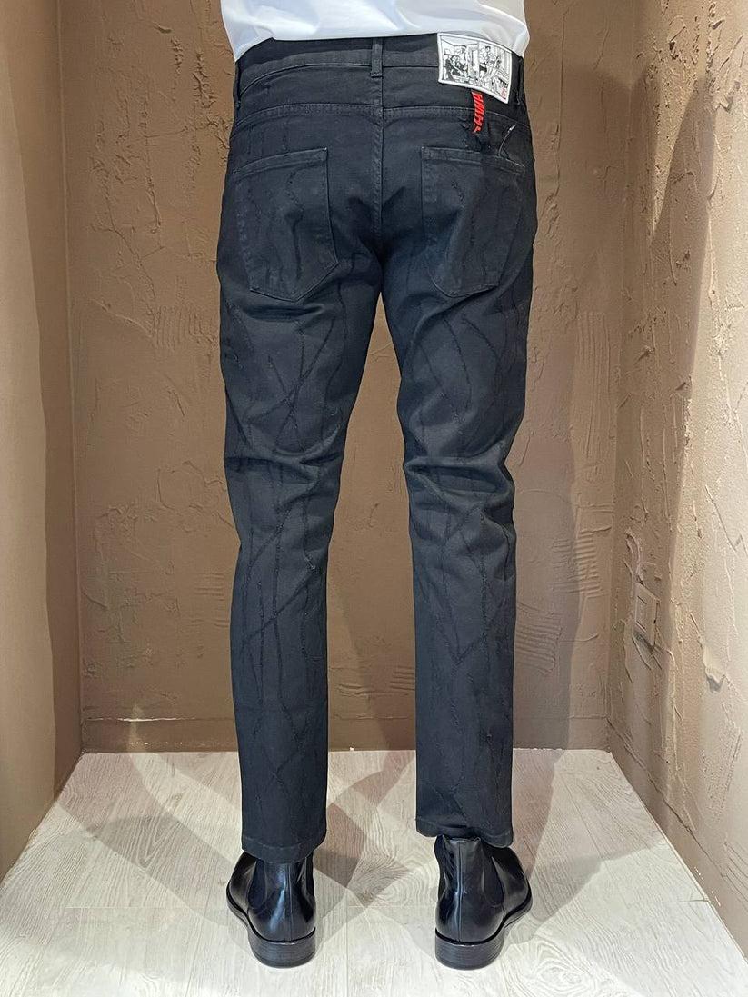 Underground Couture Jeans Bull nero Laser Negozi Online