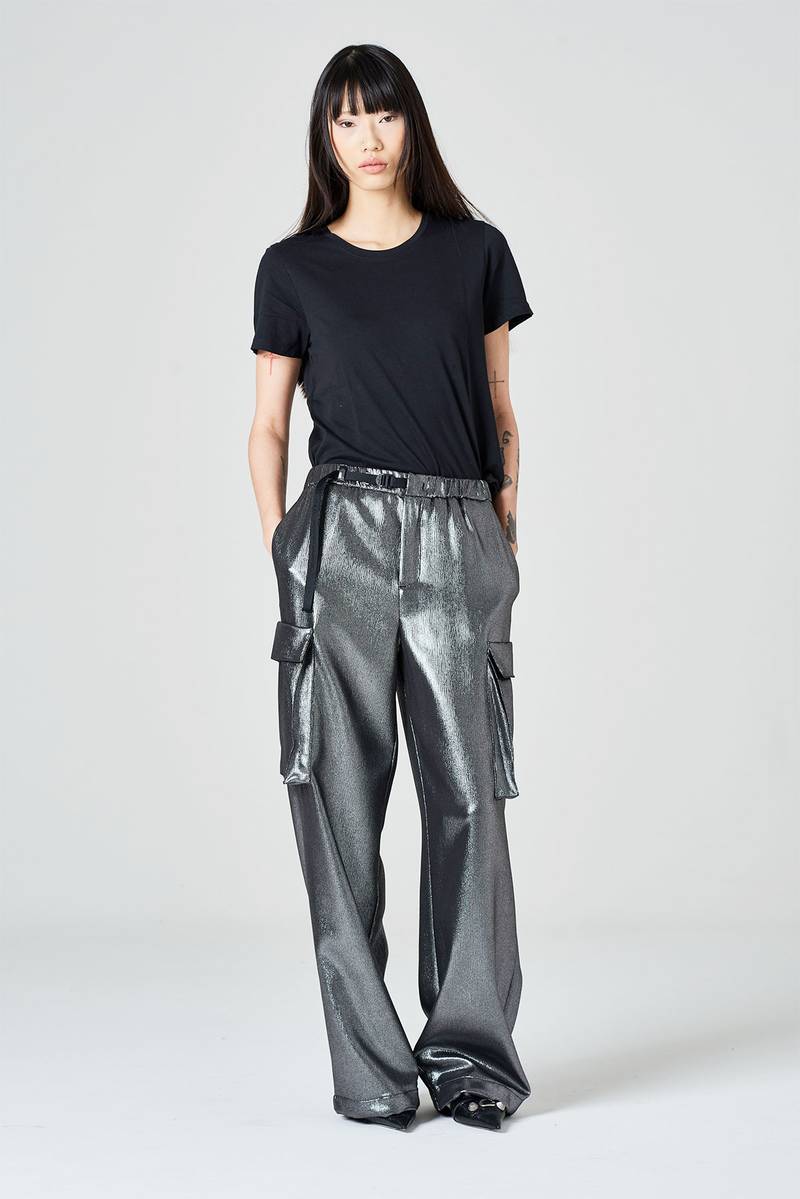 White sand Pantalone cargo in jersey laminato Soddisfazione Garantita