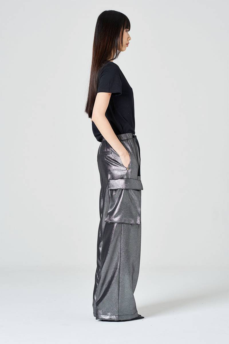 White sand Pantalone cargo in jersey laminato Soddisfazione Garantita