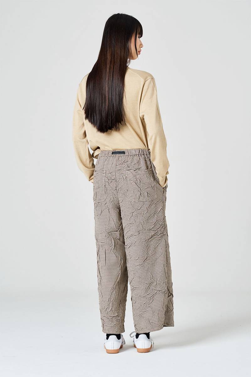 White sand Pantalone cropped fantasia pied de poule Qualità Garantita