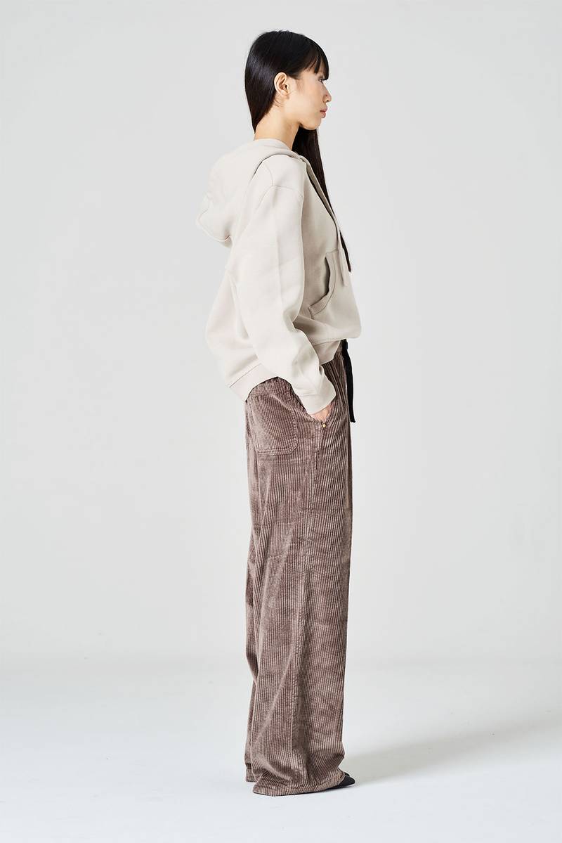 White sand Pantalone palazzo in velluto Shopping Online