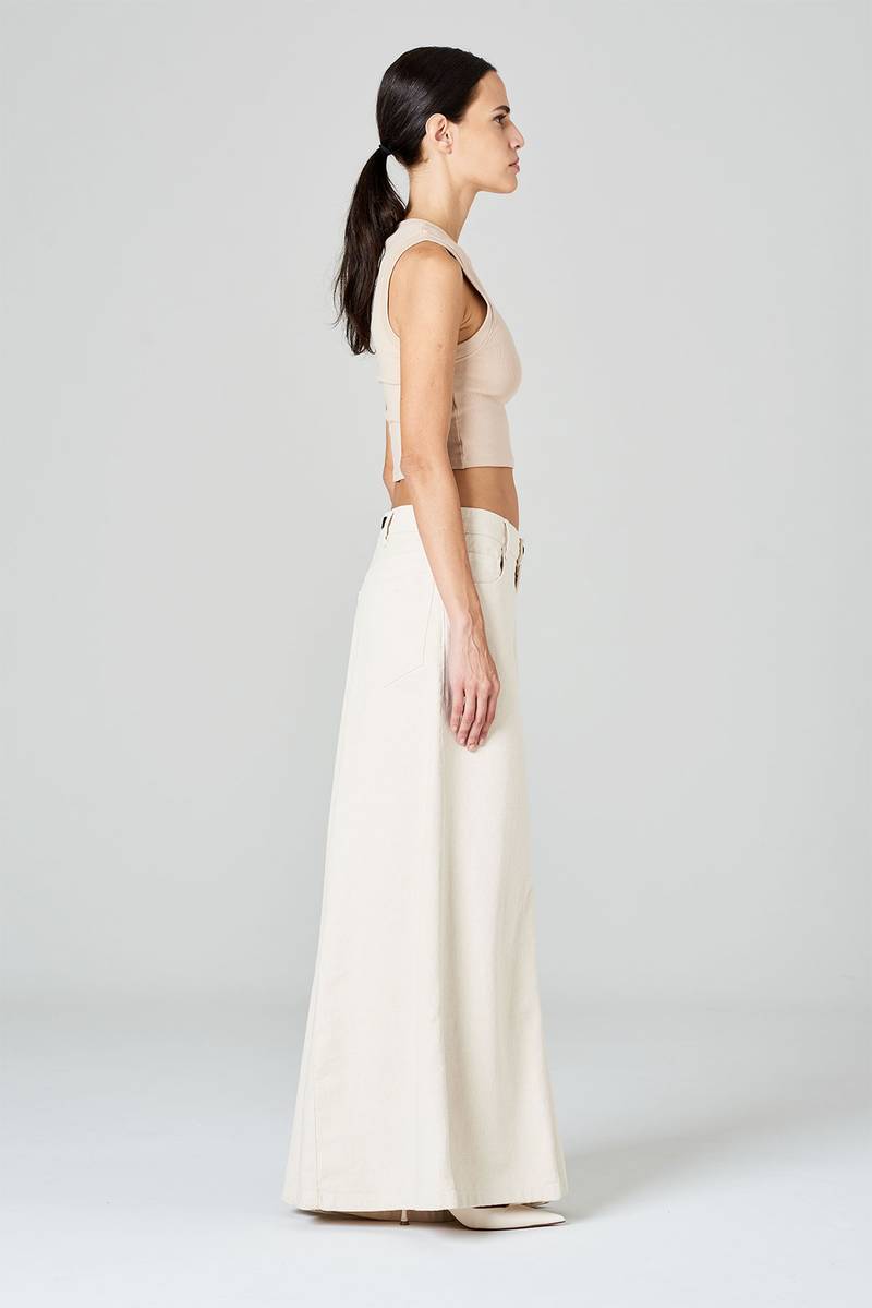 White sand Pantaloni in tessuto modal In Vendita