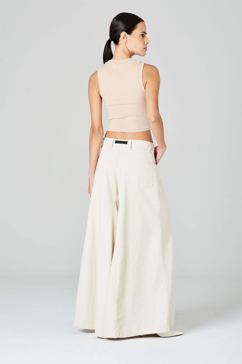White sand Pantaloni in tessuto modal In Vendita