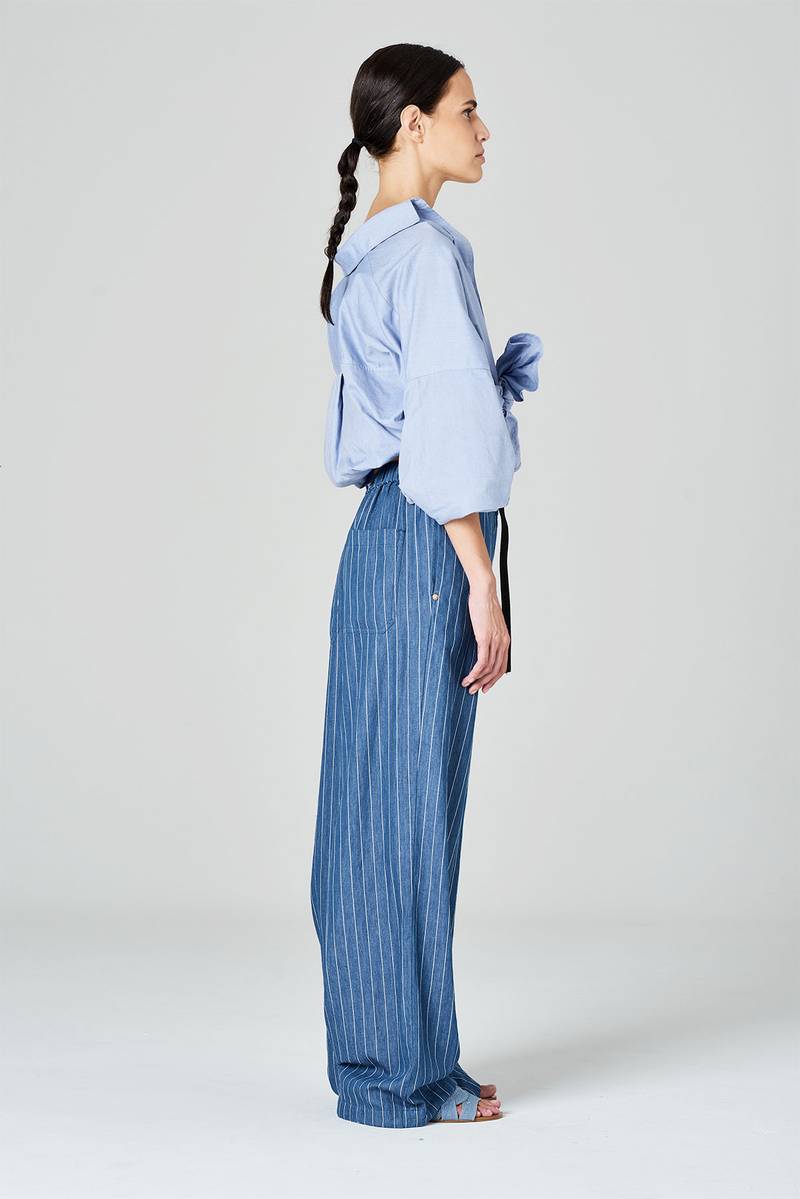 White sand Pantaloni palazzo in denim Hotsell