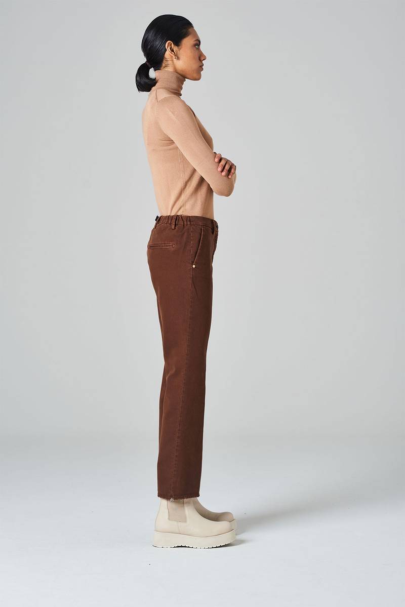 White sand Pantaloni trombetta Nuova