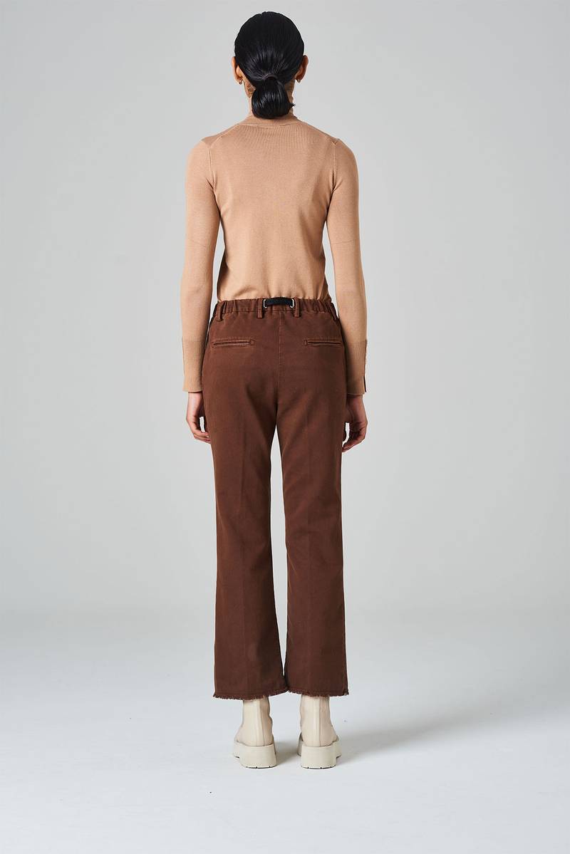 White sand Pantaloni trombetta Nuova