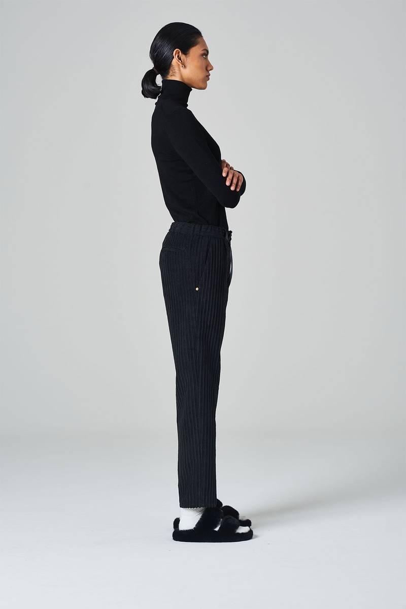 White sand Pantalone regular fit con elastico in vita e cinturino regolabile Comprare a buon mercato