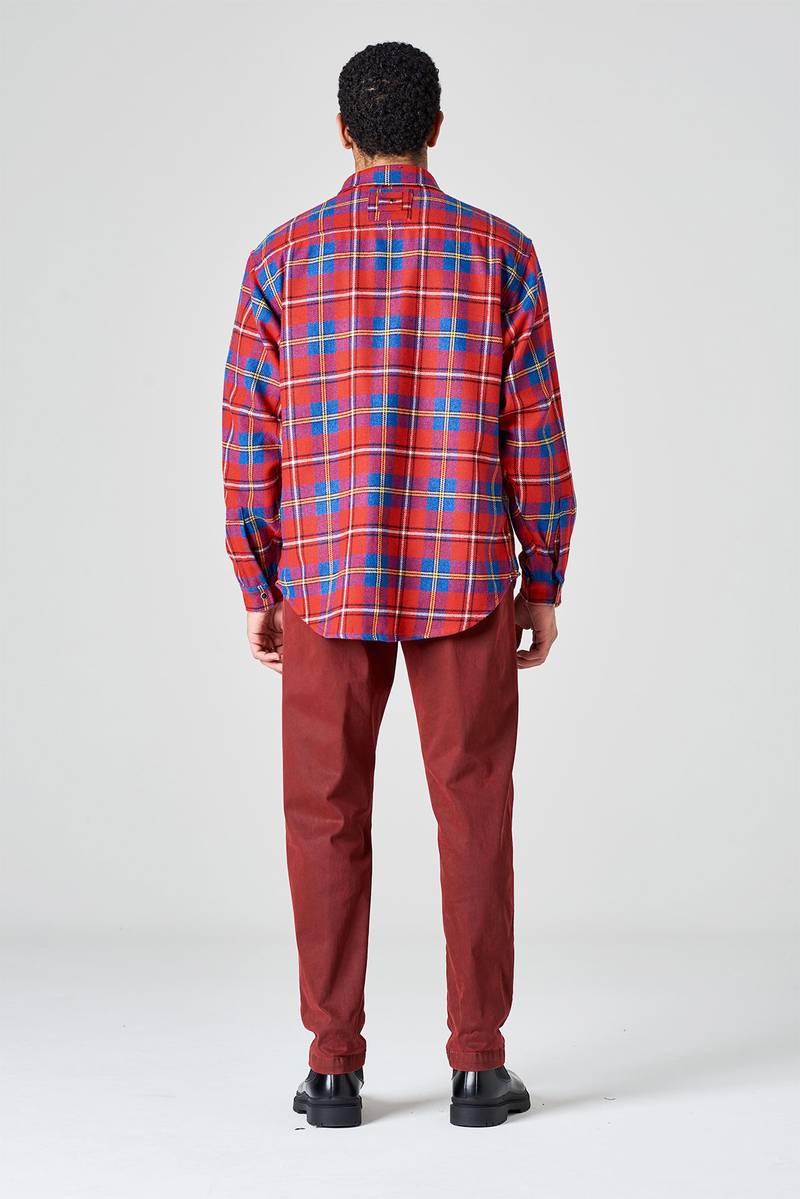 White sand Camicia oversize stampa check Flash Sale