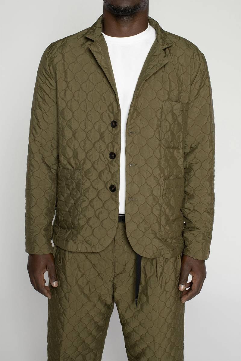 White sand Blazer in tessuto trapuntato Shopping online