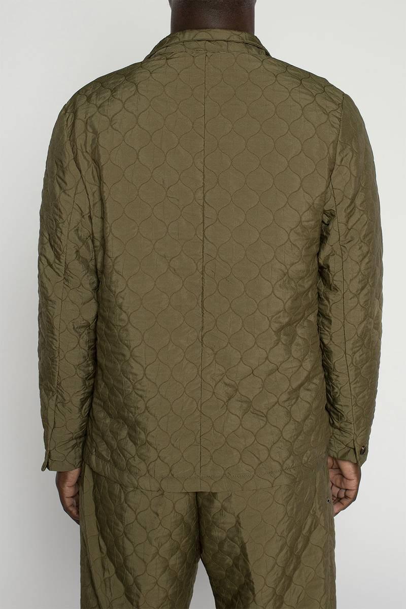 White sand Blazer in tessuto trapuntato Shopping online