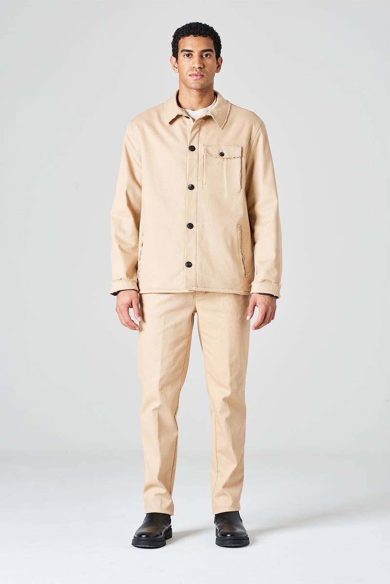 White sand Over shirt regular fit in bull denim di cotone Vendite stagionali