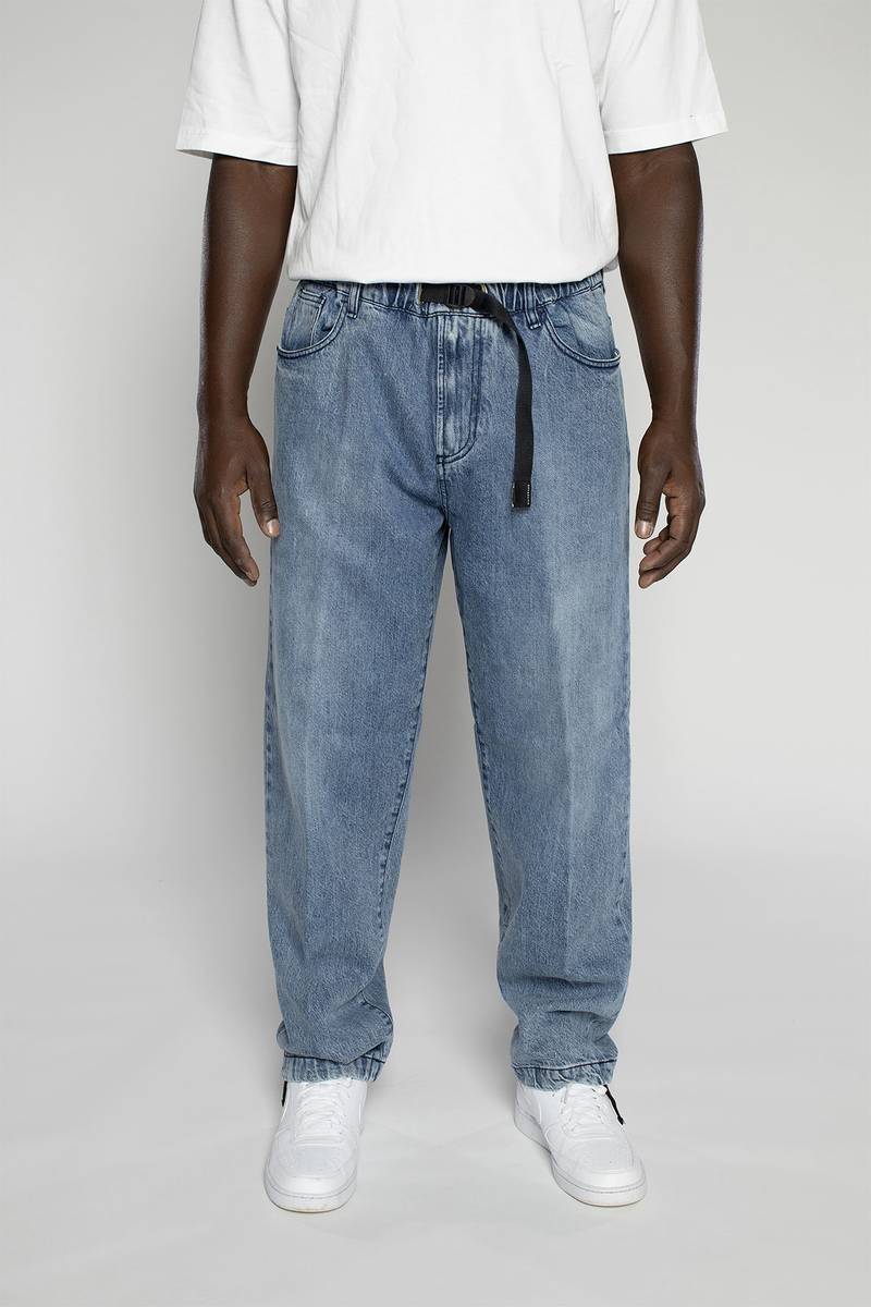 White sand Pantalone cinque tasche in denim trattato Offerta Pasqua