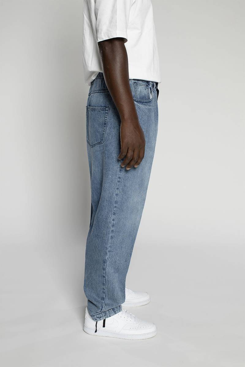 White sand Pantalone cinque tasche in denim trattato Offerta Pasqua
